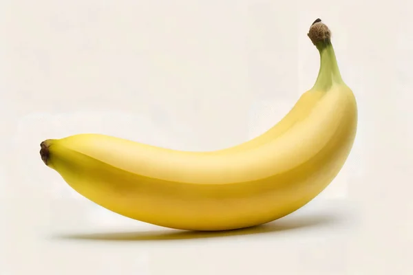 Κοντινό Πλάνο Της Μπανάνας Λευκό Φόντο — Φωτογραφία Αρχείου