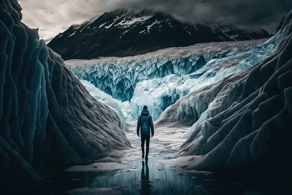 Льодовиковий Лід Крупним Планом Краєвид Природу — стокове фото