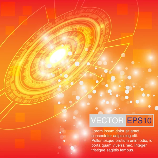 Antecedentes Orange Technology Diseño Gráfico Abstracto Concepto Ciencia Vector Eps10 — Vector de stock