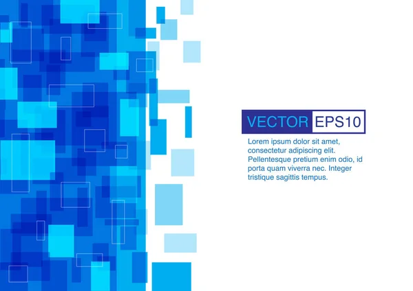 Fondo Rectángulo Azul Abstracto Vector Eps10 Uso Para Bandera Folleto — Vector de stock
