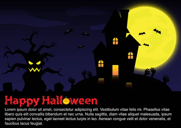 Halloween Background Eps10 Vector Use Wallpaper Website Banner Template Other — Stock Vector
