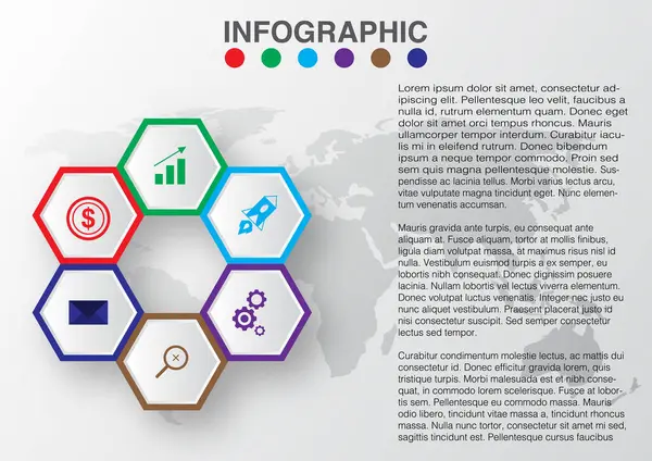 Infographic Tasarım Şablonu Eps10 Vektörü Pankart Broşür Duvar Kağıdı Web — Stok Vektör