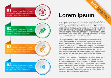 Infographic tasarım şablonu. EPS10 Vektörü. Pankart, broşür, duvar kağıdı, web sitesi, poster ve diğer tasarım için kullan.