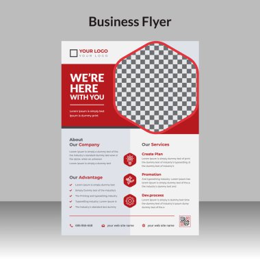 Profesyonel berrak ve asgari yaratıcı şirket broşürleri tasarım şablonu