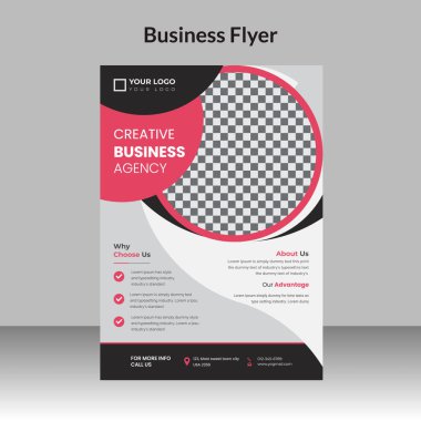 Profesyonel berrak ve asgari yaratıcı şirket broşürleri tasarım şablonu