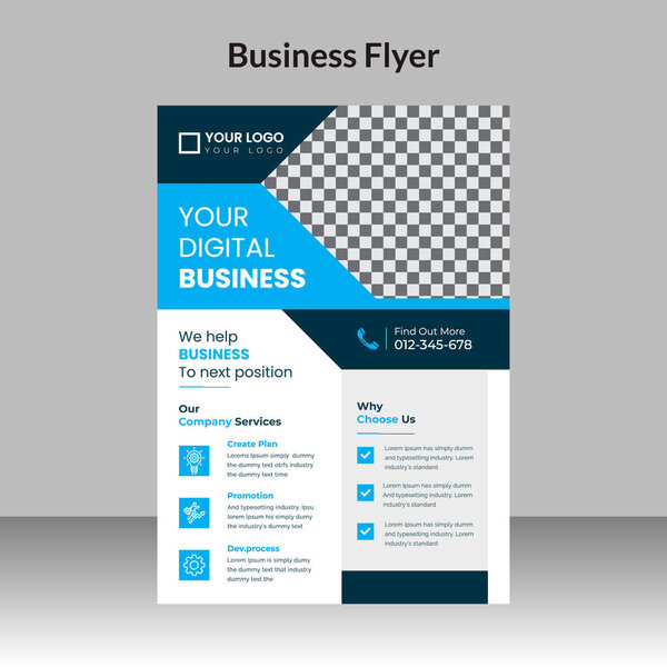 Corporate business flyer design and digital marketing agency brochure cover template
