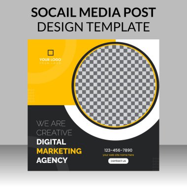 Sosyal medya paylaşımları ve internet reklamları için çevrimiçi moda satışı için flaş satışları ve sosyal medya paylaşım şablonu ile renkli Instagram iletisi.