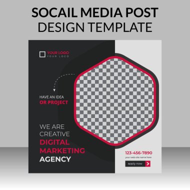 Sosyal medya paylaşımları ve internet reklamları için çevrimiçi moda satışı için flaş satışları ve sosyal medya paylaşım şablonu ile renkli Instagram iletisi.