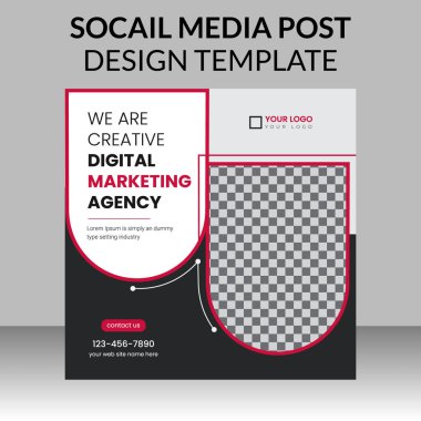 Restoran için Sosyal Medya tasarım şablonu 