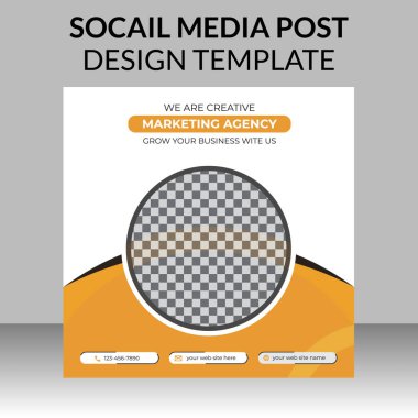 Restoran için Sosyal Medya tasarım şablonu 