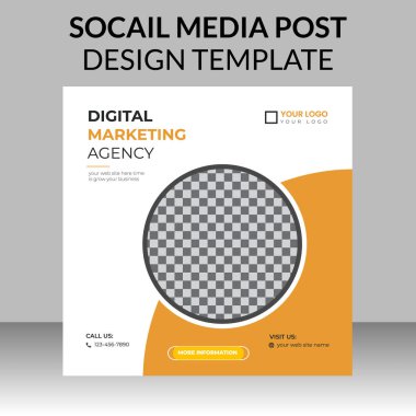 Restoran için Sosyal Medya tasarım şablonu 