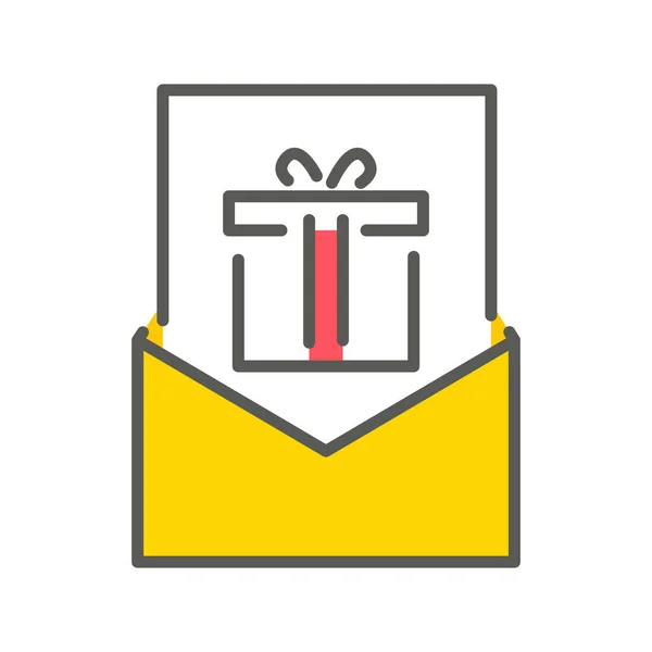 Brief Weihnachtsmann Ikone Flachen Stil Vektor Illustrationskonzept Auf Weißem Hintergrund — Stockvektor