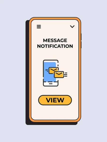 Notification Message Application Service Courrier Nouvel Mail Nouvelle Icône Message — Image vectorielle