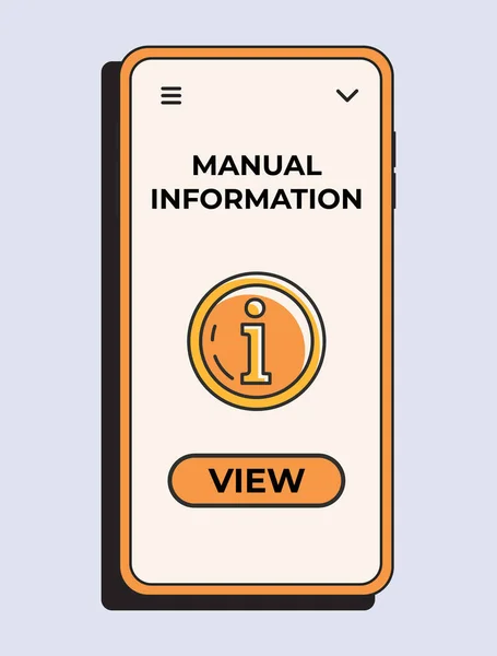Icono Información Manual Información Teléfono Guía Asistencia Técnica Productos Electrónicos — Vector de stock