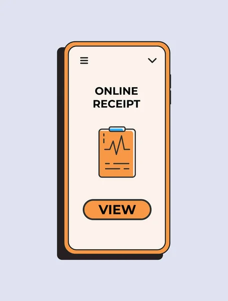 Εφαρμογή Υγείας Ηλεκτρονική Απόδειξη Στο Τηλέφωνό Σας Online Tele Ιατρική — Διανυσματικό Αρχείο