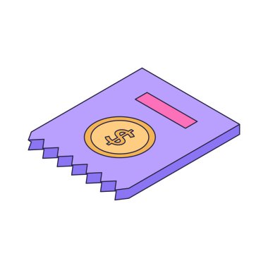 Beyaz arkaplanda düz bir şekilde izometrik simge al. Vektör illüstrasyon kavramı