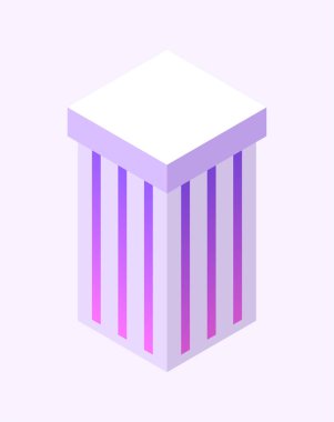 Isometric yapı. Şehir objesi. 3 boyutlu bir ev. Vektör illüstrasyon kavramı