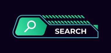 Game frame. Stream overlay banner with button UI template. Futuristic live interface. Isolated streaming show graphic. Vector square digital element