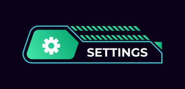 Game frame. Stream overlay banner with button UI template. Futuristic live interface. Isolated streaming show graphic. Vector square digital element