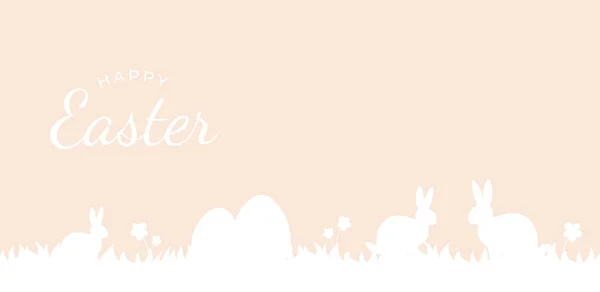 Happy Easter Background Trendy Easter Design Typography Eggs Bunny Ears — Vector de stock