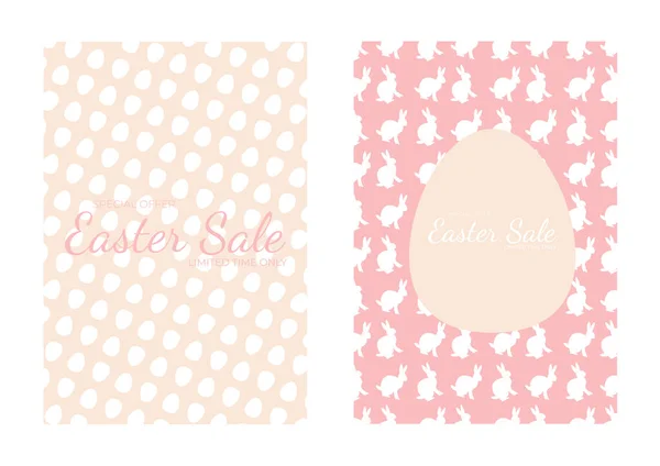 stock vector Easter sale minimalisic poster set. Happy Easter. Patterns. Modern geometric abstract style. A set of vector Easter illustrations. Easter eggs, rabbit. Perfect for a poster, cover, or postcard