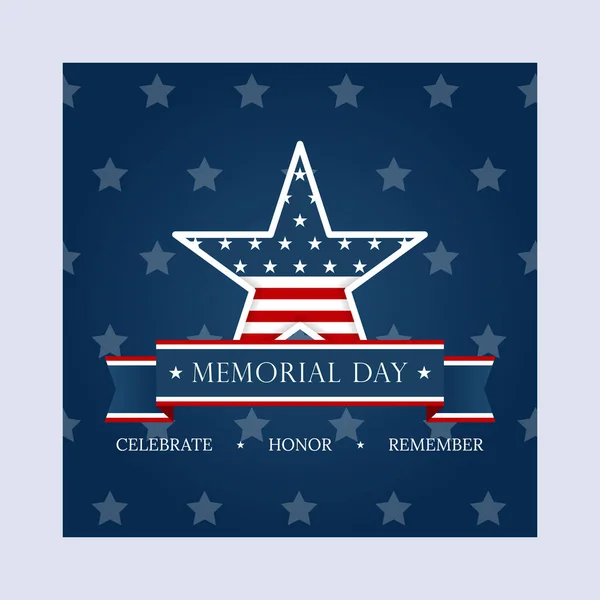 Celebrate, honor, remember Memorial Day - Remember and Honor Poster. Usa memorial day celebration. American national holiday. Vector illustration