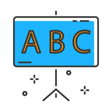 Sunum kurulu simgesi. Svhool tahta satırı simgesi