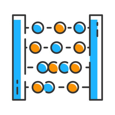 Hesap makinesi çizgi simgesi. Ticari minimalist simge