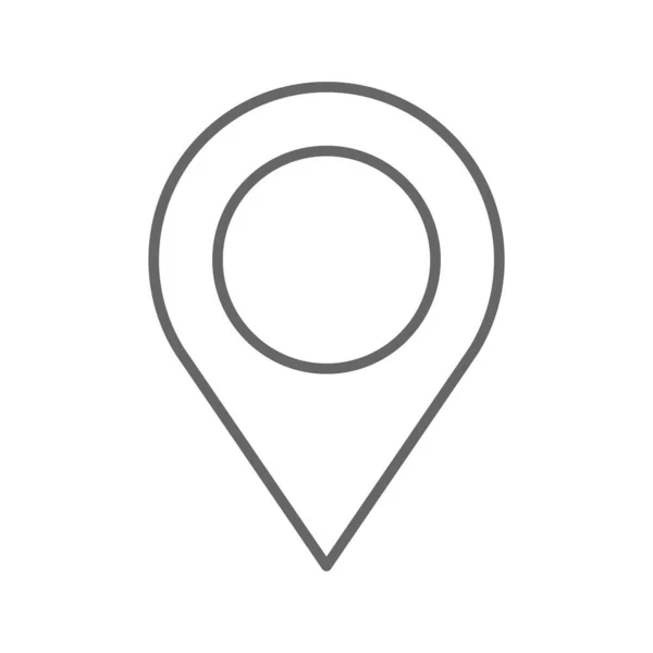Pin Lokalizacja Linii Znak Punktu Mapy Koncepcja Ilustracji Wektora — Wektor stockowy