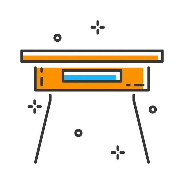 Ikona Řádku Školní Tabulky Symbol Logo Ilustrace Upravitelná Mrtvice Dokonalý — Stockový vektor