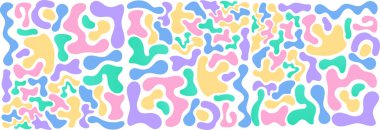 Soyut sıvı arka plan. Şablon için kaplama, afiş duvar posteri. Moda renkleri soyut geometrik formla şekillenir. Vektör illüstrasyon kavramı