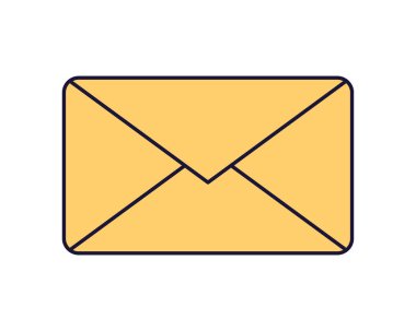 İleti retro simgesi. E- posta ya da haber simgesi. Vektör illüstrasyonu