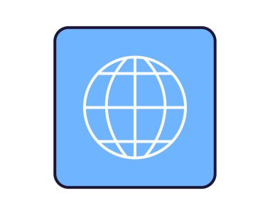 Web sitesine veya internet hattı resim simgesine girmek için tıklayın. Vektör illüstrasyonu