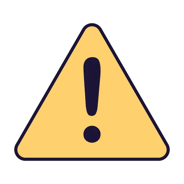 Icône Rétro Attention Symbole Danger Illustration Vectorielle — Image vectorielle