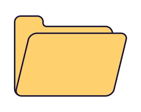 Folder Retro Line Icon Vector Illustration — Stock Vector