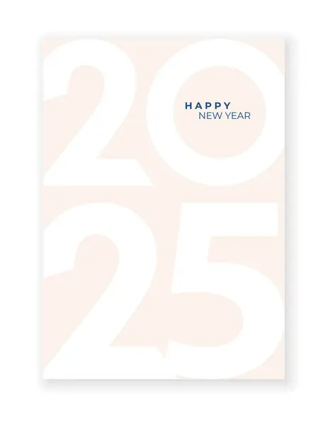 Cover Design Von 2025 Frohes Neues Jahr Starke Typografie Bunt lizenzfreie Stockvektoren