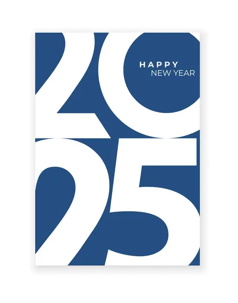 Cover Design Von 2025 Frohes Neues Jahr Starke Typografie Bunt Stockvektor