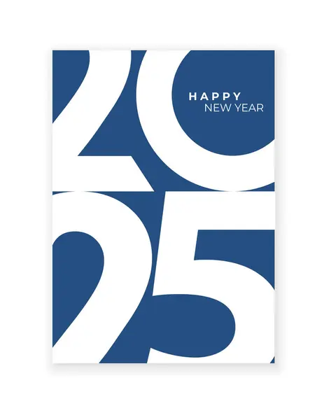 Cover Design Von 2025 Frohes Neues Jahr Starke Typografie Bunt lizenzfreie Stockillustrationen