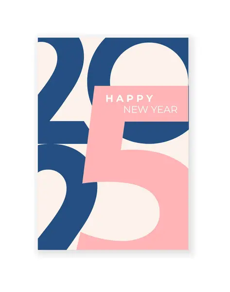 Cover Design Roku 2025 Šťastný Nový Rok Silná Typografie Barevné Royalty Free Stock Vektory