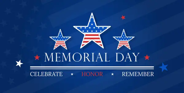 Happy Memorial Day Hintergrund Nationale Amerikanische Feiertagsillustration Amerikanische Flagge Und Stockillustration