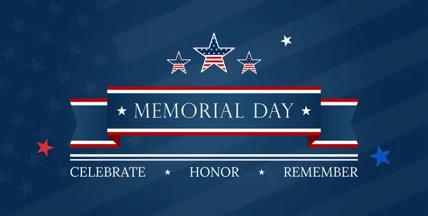 Happy Memorial Day Hintergrund Nationale Amerikanische Feiertagsillustration Amerikanische Flagge Und Stockillustration