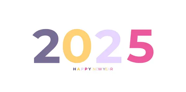 Šťastný Nový Rok 2025 Modrém Pozadí Ilustrace Pro Slavnostní Novoroční Royalty Free Stock Ilustrace