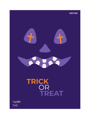 Mutlu Cadılar Bayramı posterleri. Poster, afiş, kapak, arka plan için mükemmel bir illüstrasyon. Cadılar Bayramı poster konsepti çizimi.