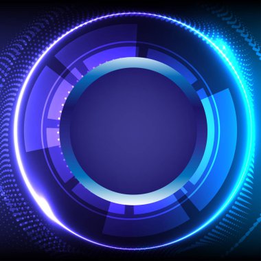 Teknoloji çemberi soyut arkaplanının vektör çizimi