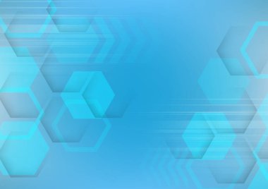 Soyut küp altıgen şekilli arka plan. Dijital teknoloji kavramı