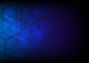 Soyut küp altıgen şekilli arka plan. Dijital teknoloji kavramı