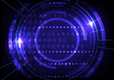 Teknoloji çemberinin soyut arkaplan çizimi. Teknoloji çemberi..