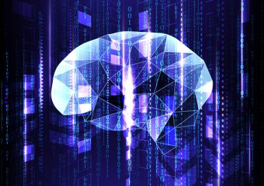 Dijital teknoloji sancak mavi arka plan konsepti, siber teknoloji ışık efekti, soyut teknoloji, yenilik gelecek verileri, İnternet ağı, çizgi bağlantıları, beyin arka plan teknolojisi, illüstrasyon vektörü