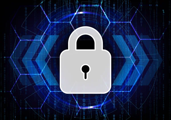 网络安全 数据保护和企业隐私技术概念 — 图库矢量图片