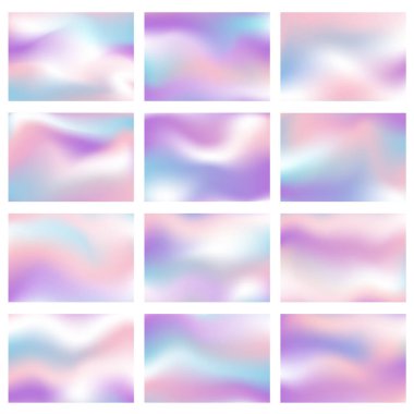 hologram soyut arkaplan seti. vektör illüstrasyonu